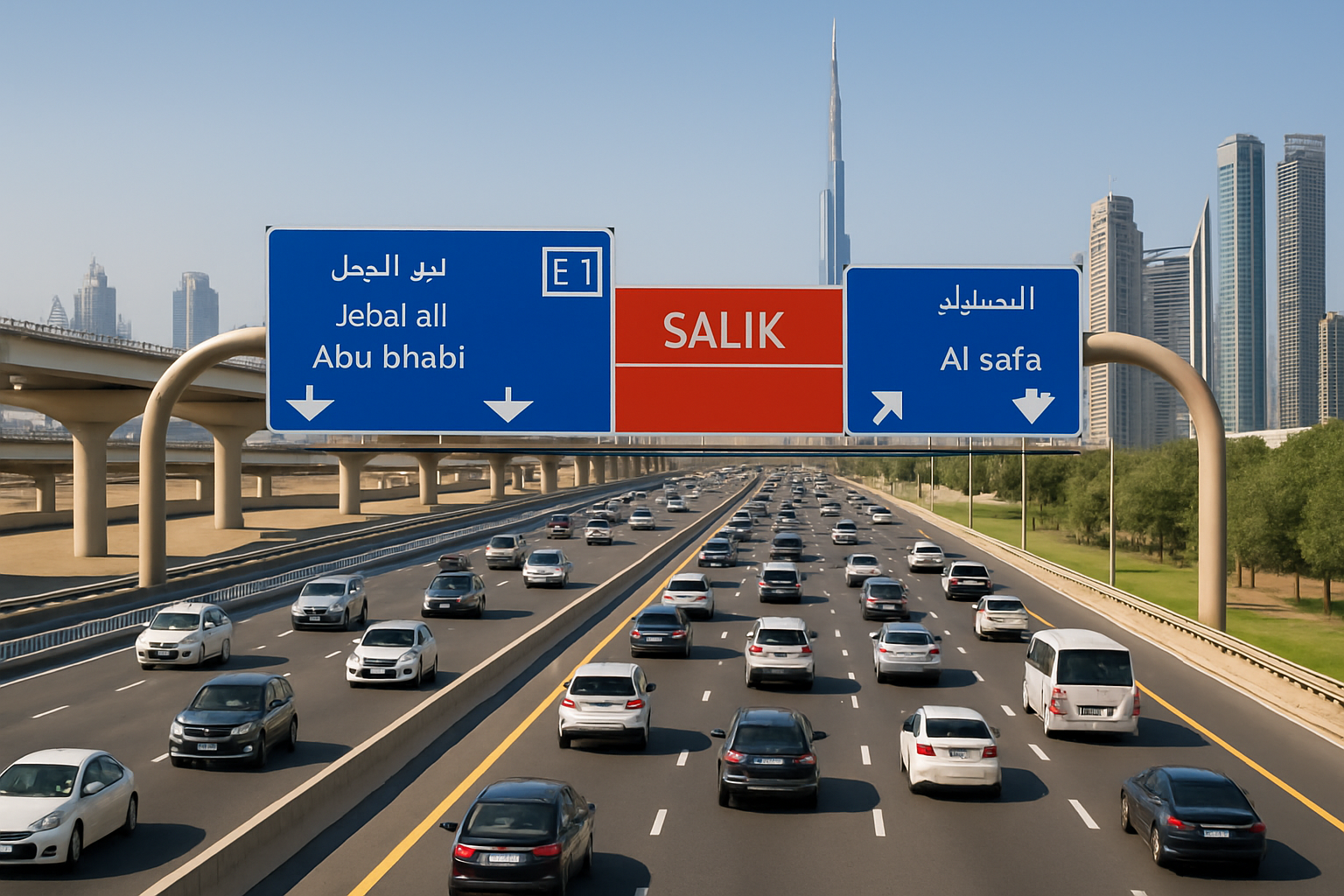 Efficient traffic movement on Dubai’s toll highways